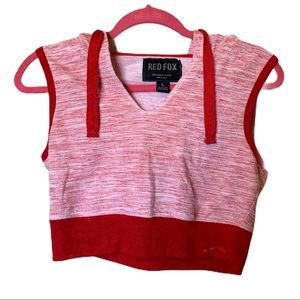 Red fox cropped hoodie size large